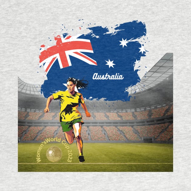 Australia T-Shirt, Unisex T-Shirt, Women’s World Cup, soccer t-shirts, football t-shirts, women’s football, Australia national football team by Clinsh Online 